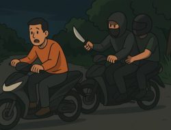 Aksi Begal Bersenjata Celurit Rampas Motor Warga di Jalan Sepi Pasuruan