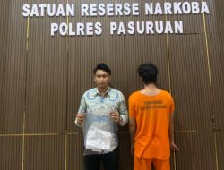 Polisi Tangkap Pengedar Sabu di Gempol Pasuruan, Empat Poket Diamankan